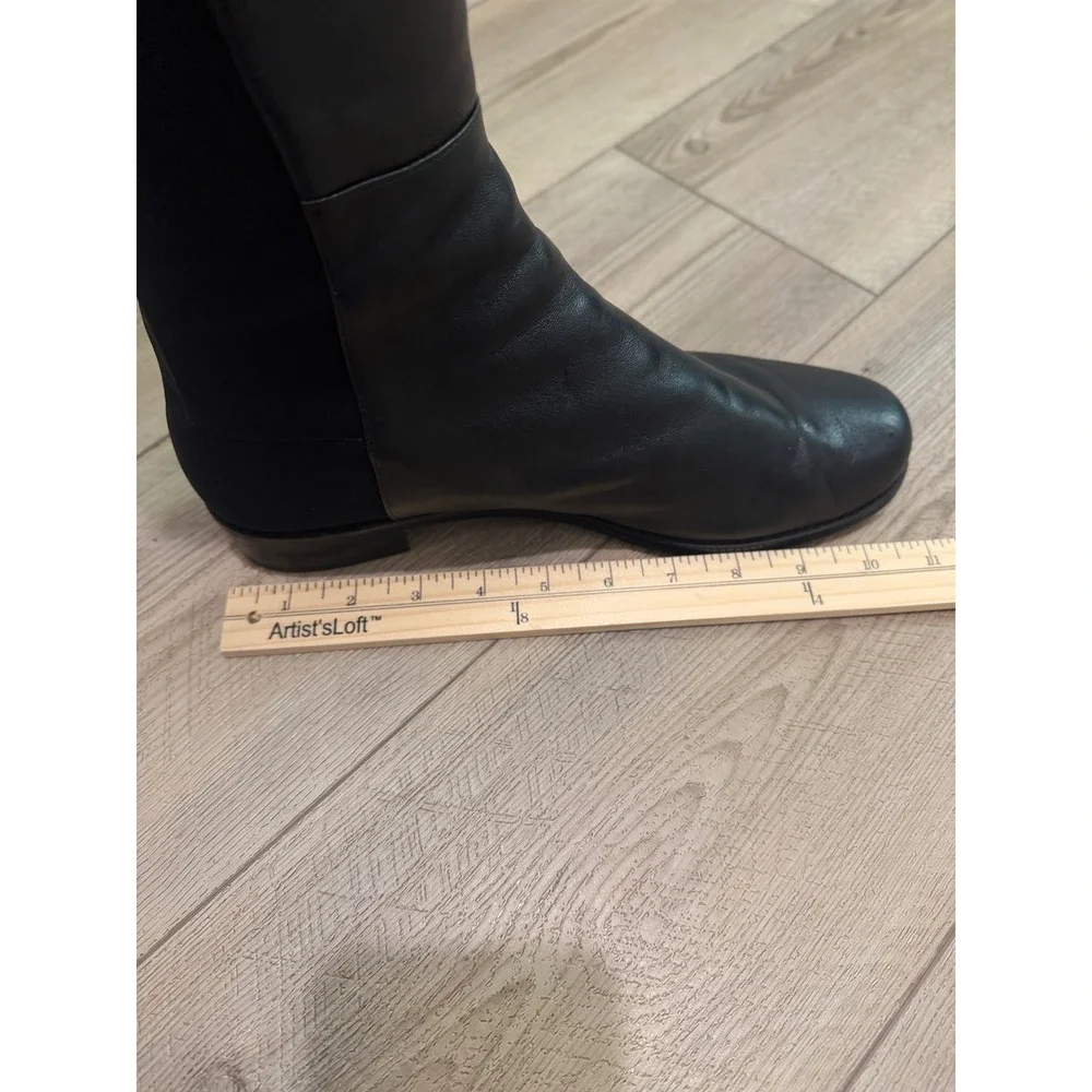 Stuart Weitzman 5050‎ Black Leather Over-The-Knee Boots Women's US Size 10.5B